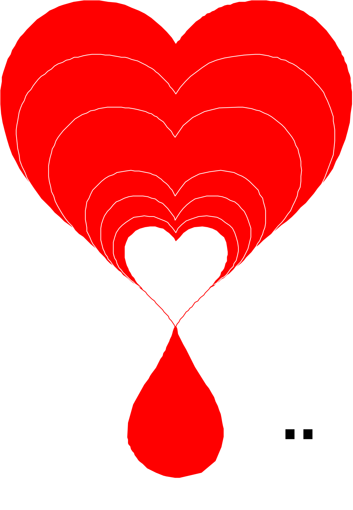a heart with a teary tear clip art png transparent Heart with Teary Tear Clipart - Expressive Emotions