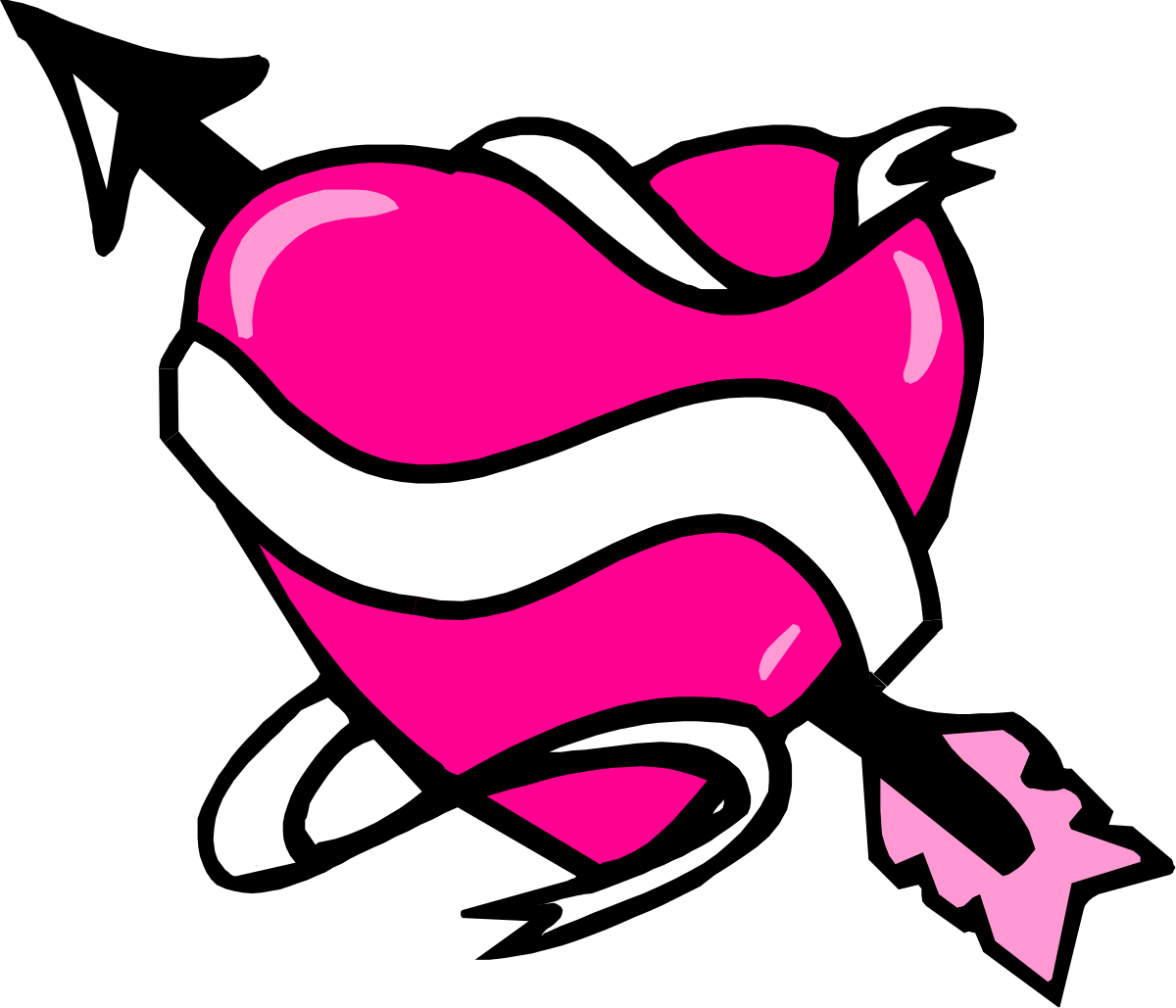 a pink heart with a bow on it clip art png transparent Pink Heart with Bow Clipart - Perfect for Romantic Designs