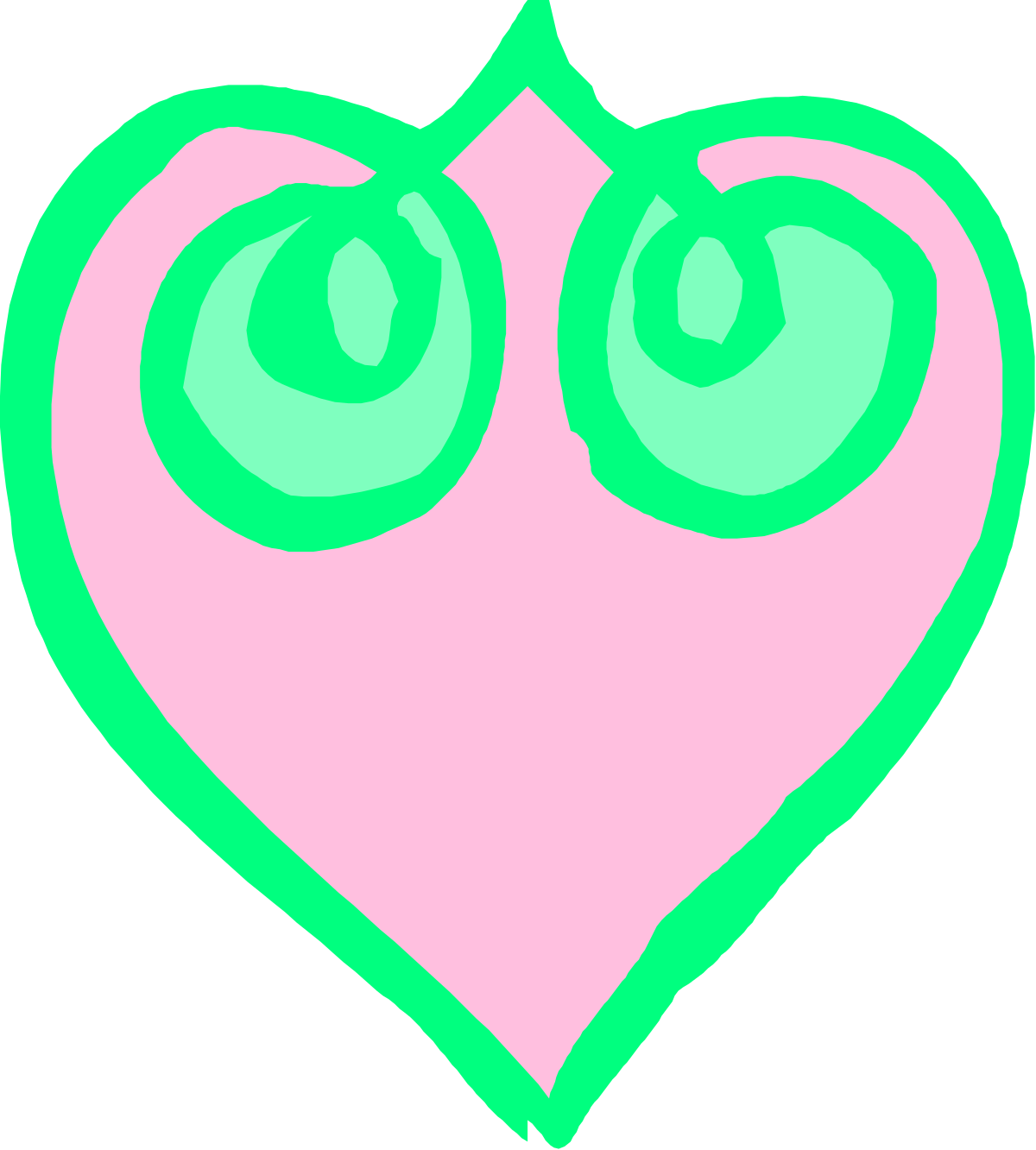 Heart with Eyes Clipart - Whimsical Heart Icon for Fun Designs