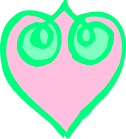 Heart with Eyes Clipart - Whimsical Heart Icon for Fun Designs