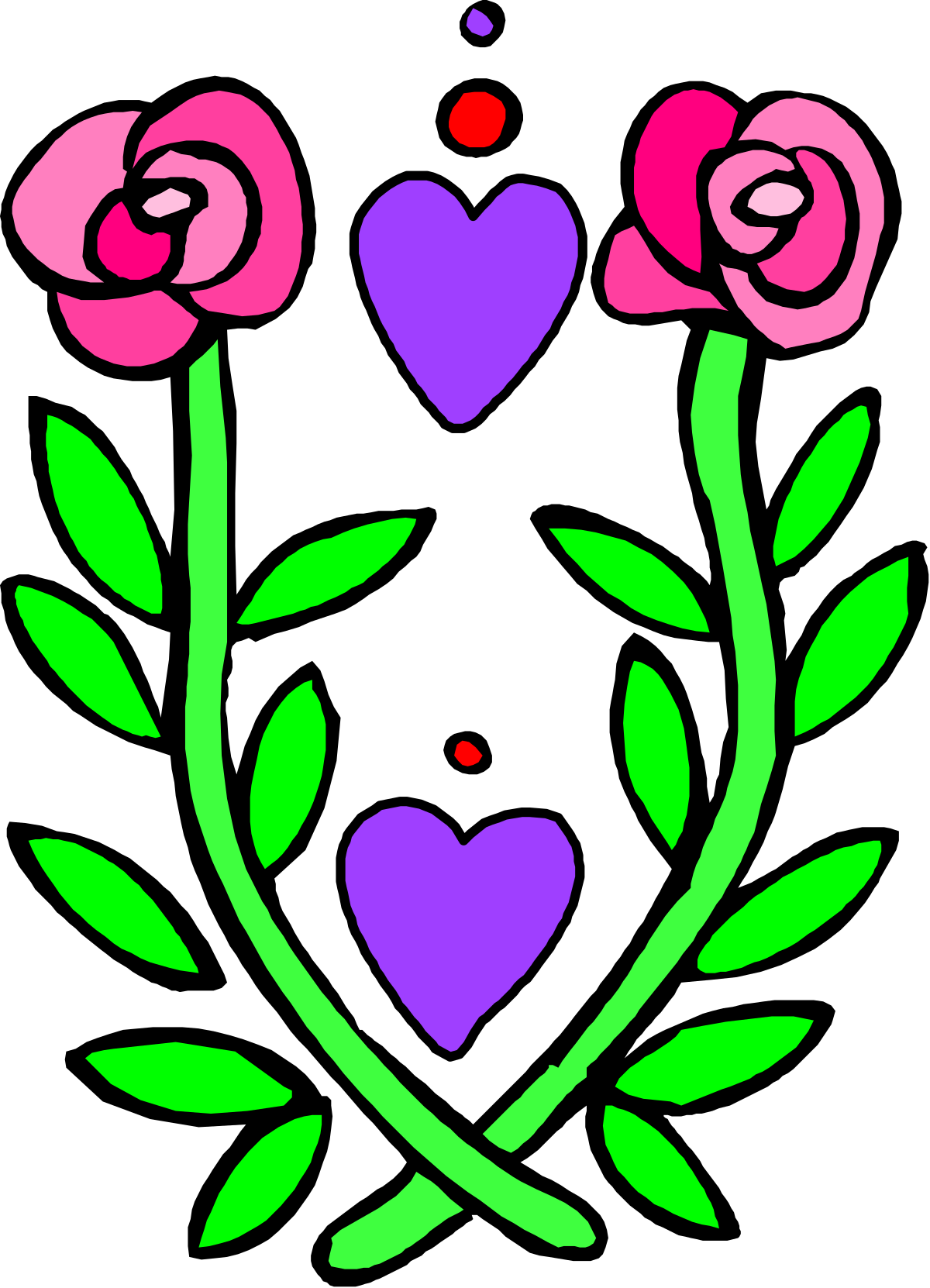 a heart with flowers and leaves clip art png transparent Heart with Flowers and Leaves Clipart for Romantic Designs