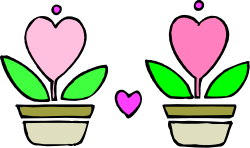Heart-Shaped Potted Plants Clipart  Lively Decoration Ideas