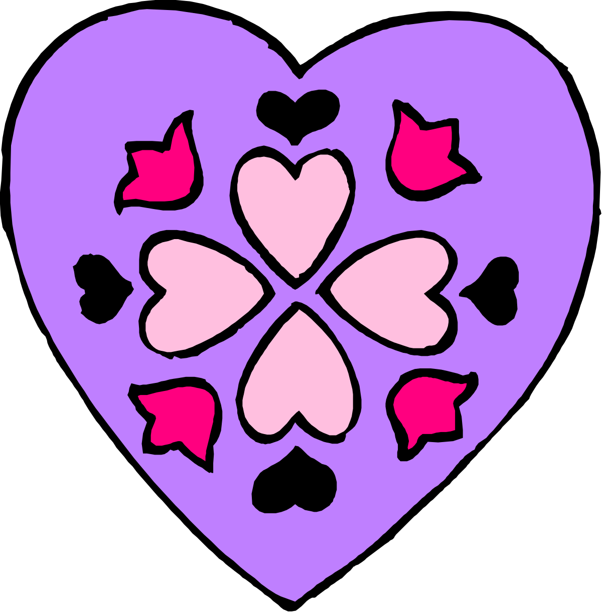 a heart with hearts in the middle clip art png transparent Heart Clipart: Heart with Hearts Inside for Creative Designs