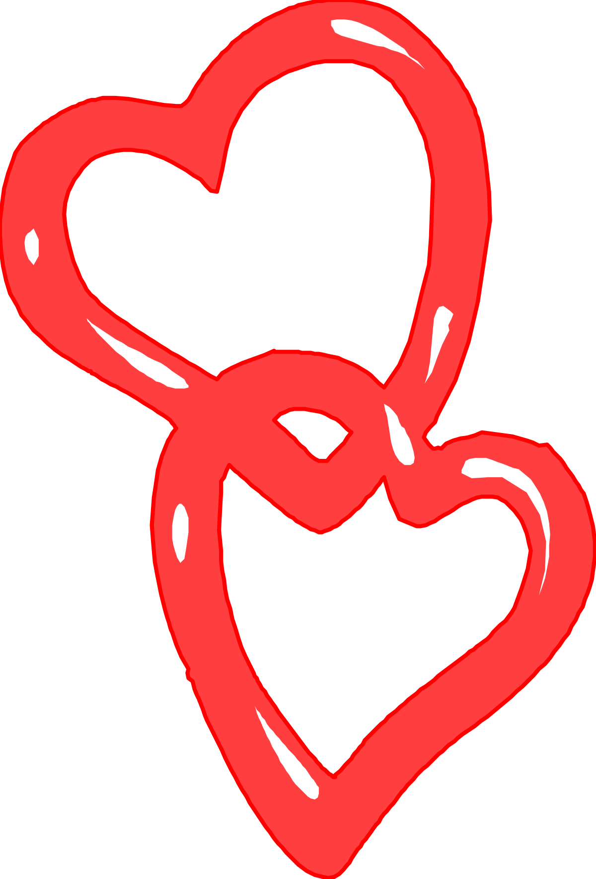 two hearts clipart clipart clip art png transparent Two Hearts Clipart: Romantic Symbols for Love and Connection