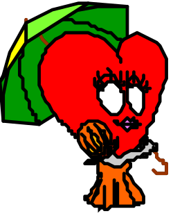 Cartoon Character Holding Knife and Heart Clipart for Fun Designs