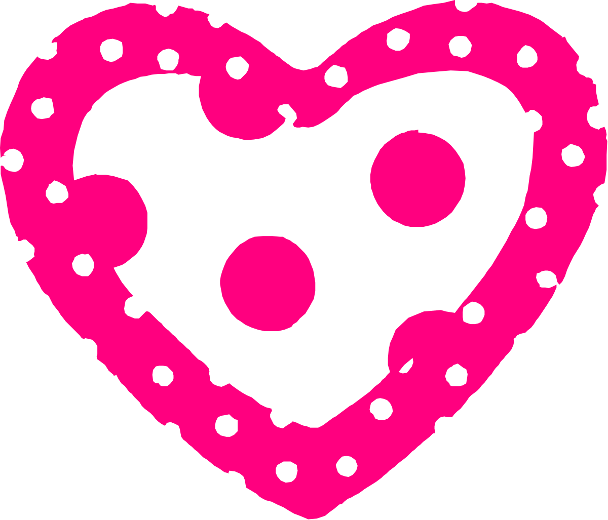 Heart with Dots Clipart - Perfect for Creative Projects