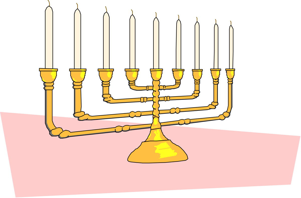 Menorah with Candles: Beautiful Clipart for Holiday Celebrations
