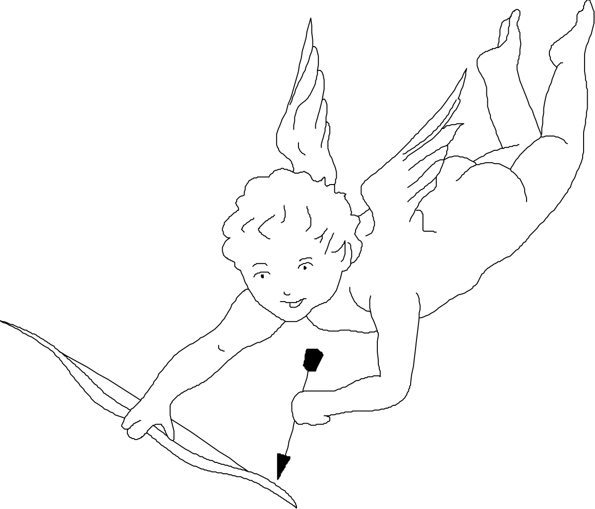 Silhouette of a Falling Man - Dynamic Clipart for Bold Visuals