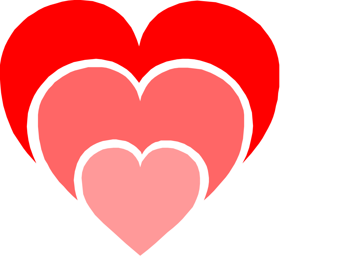 Two Hearts in Heart Shape Clipart - Perfect for Romantic Designs