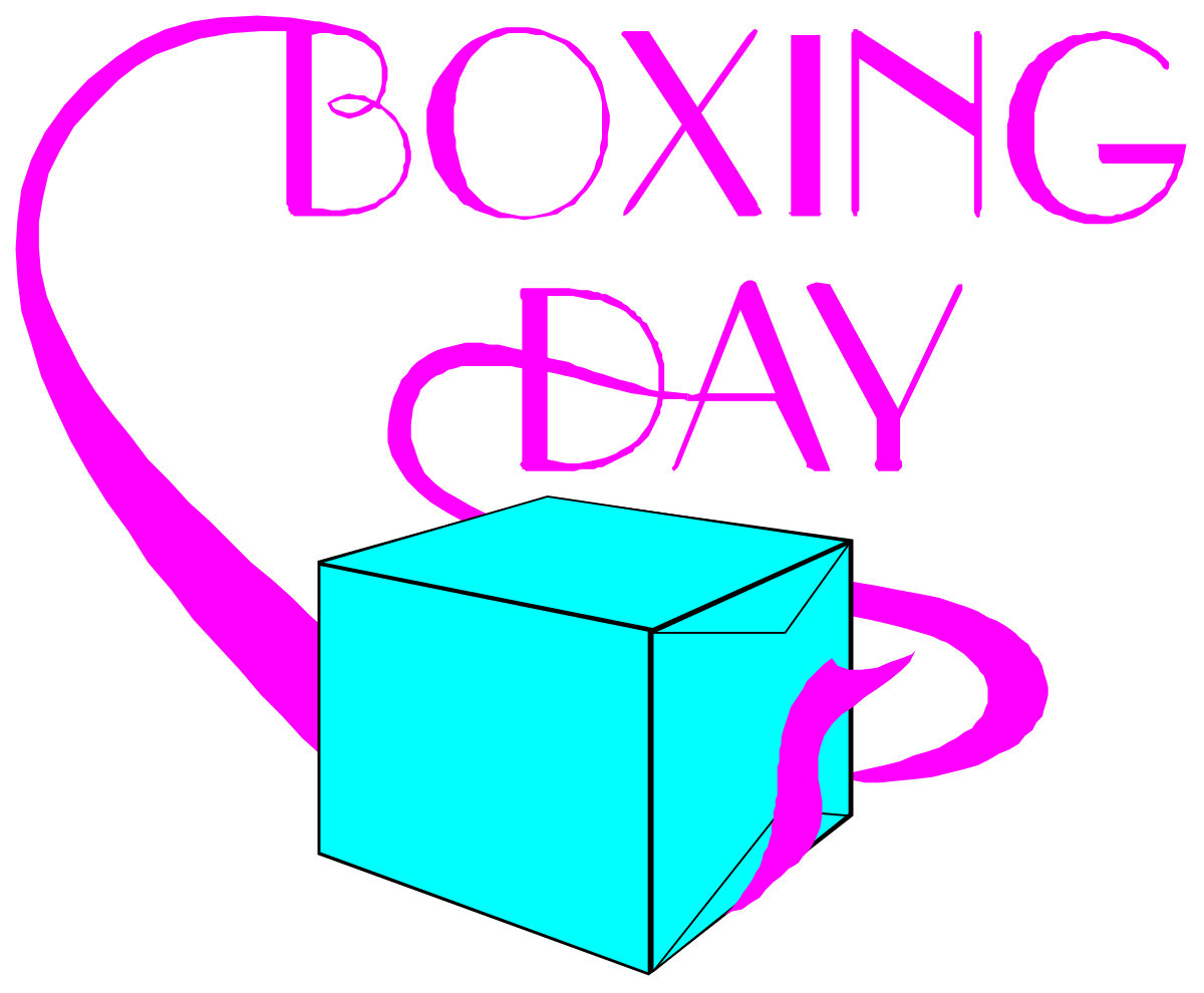 Heart Box Clipart for Boxing Day Celebrations
