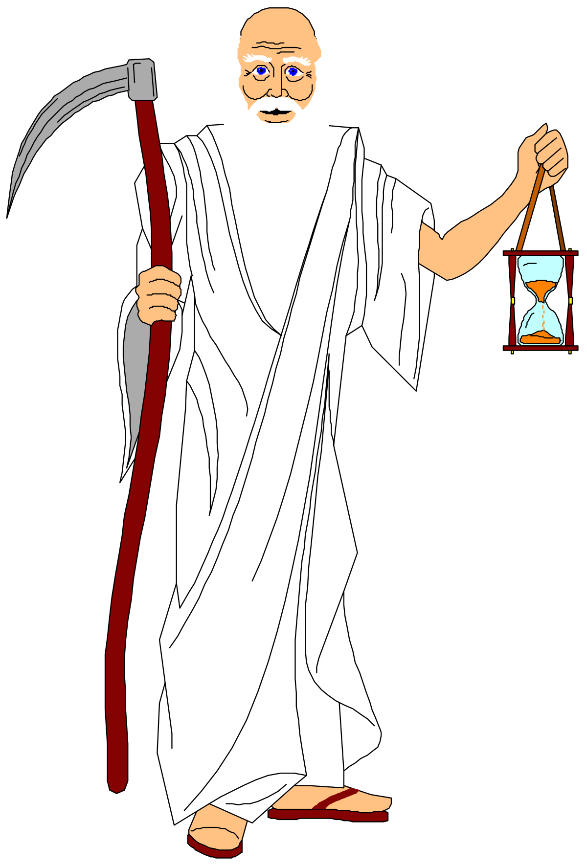 an old man holding a hammer and an hour clip art png transparent Old Man Holding Hammer and Hourglass Clipart