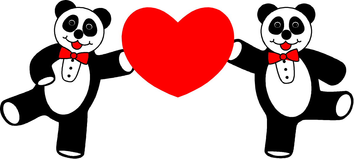 Ghosts with Heart Clipart: Charming and Whimsical Duet