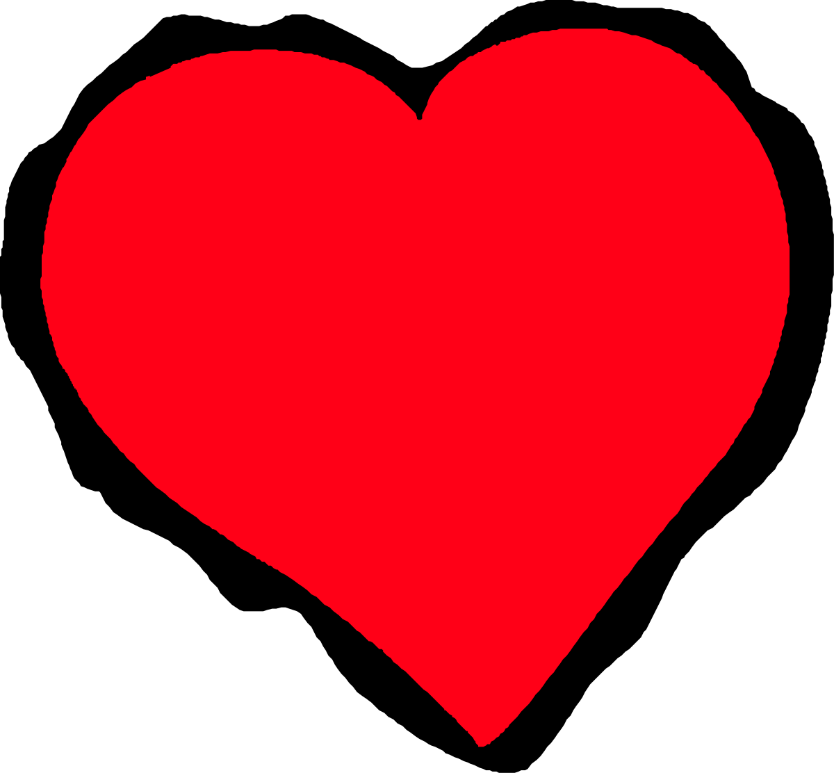 Red Heart Icon Clipart for Love and Affection