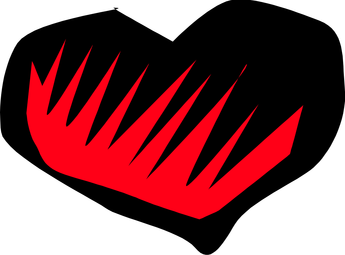 Red Flame on Black Background - Striking Clipart Design
