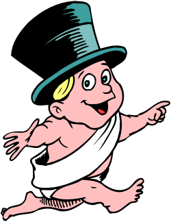 Cartoon Character in Top Hat and Scarf Clipart - Fun and Whimsical