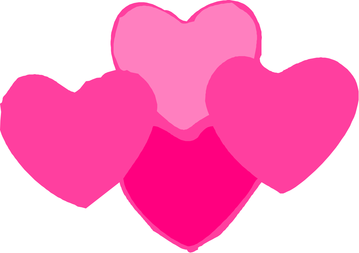 three pink hearts clip art png transparent Three Pink Hearts Clipart - Charming and Romantic Designs