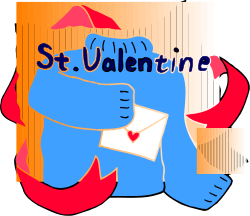 Blue Bear with Red Heart and Letter Clipart for Creative Projects