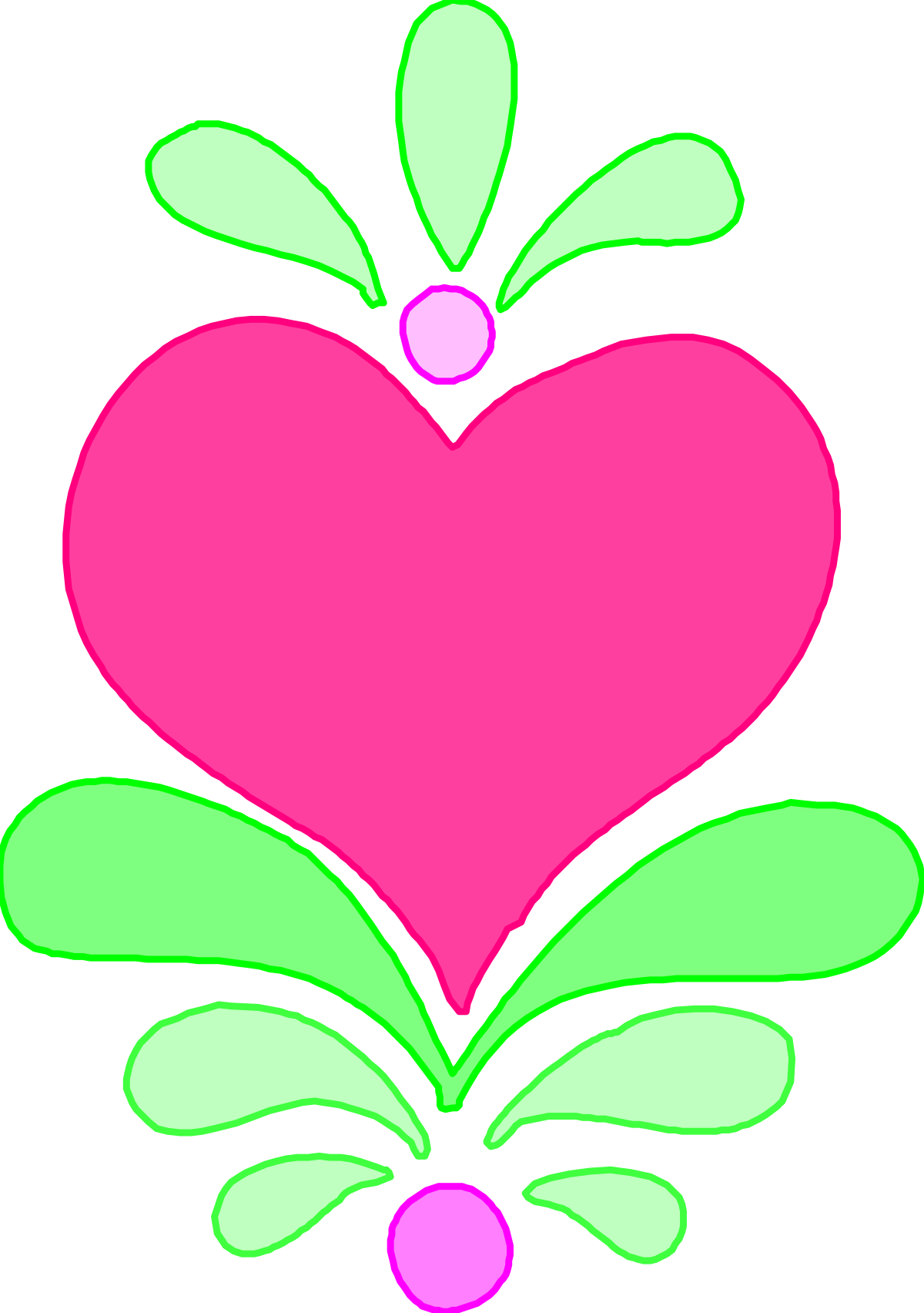 Heart with Flower Clipart: A Whimsical Floral Symbol