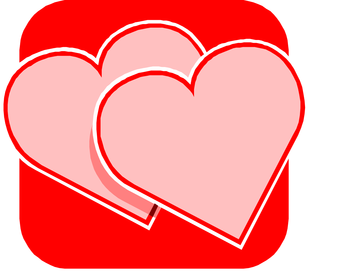 Two Hearts Icon Clipart - Romantic Symbol for Love and Connection