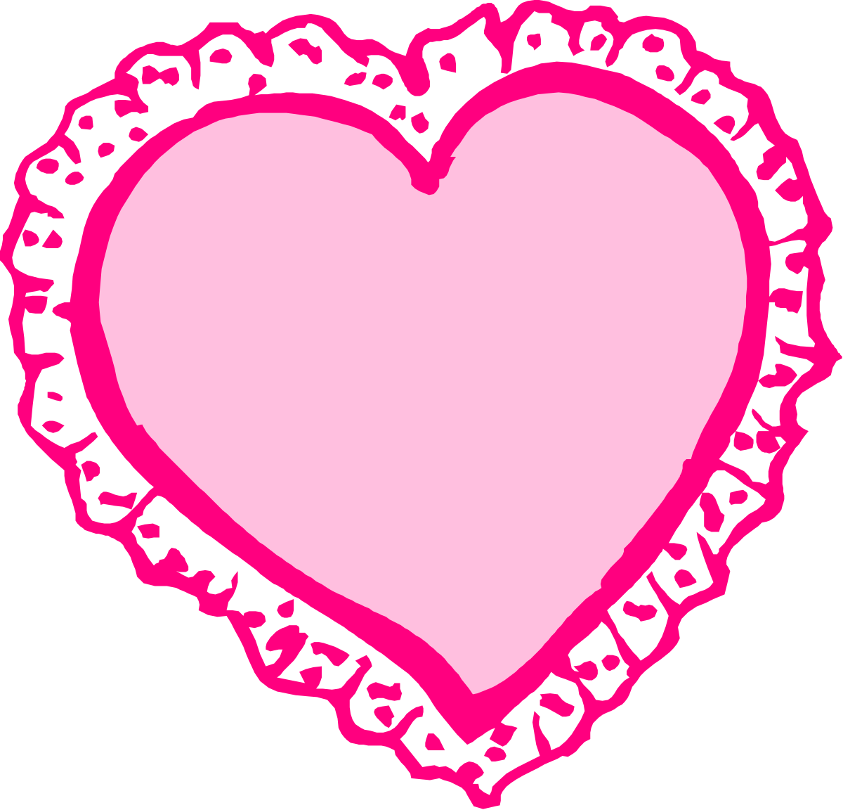 Pink Heart Clipart with Decorative Hearts - Perfect for Your Designs