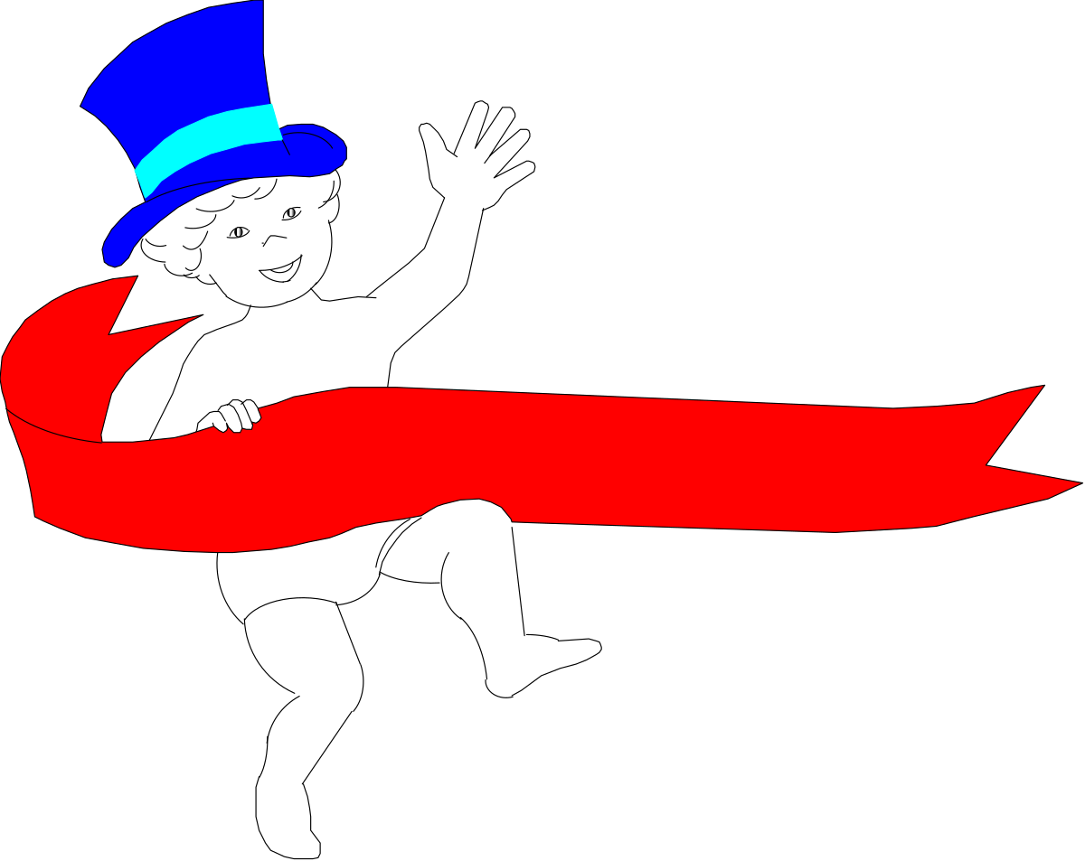 Red and Blue Ribbon Clipart for Celebrations and Events