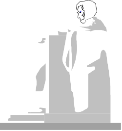 Man Sitting on Pedestal Statue Clipart - Iconic Sculpture Image