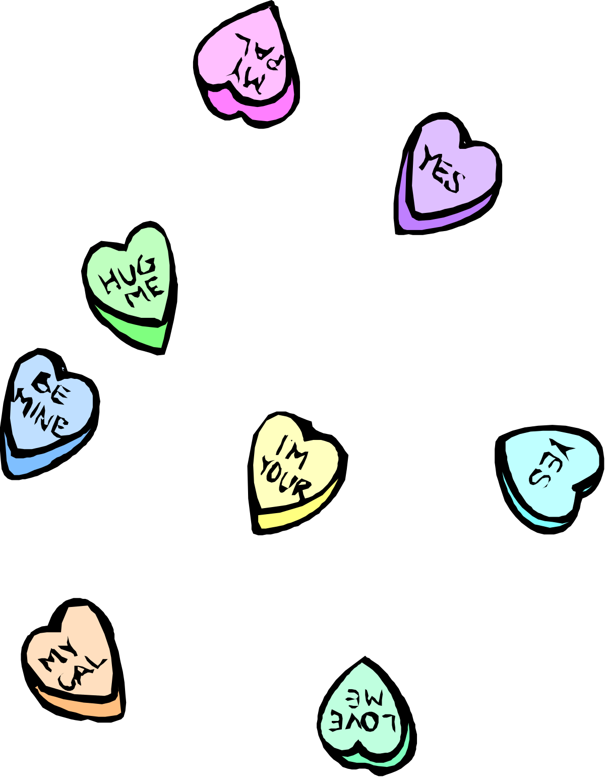 a bunch of hearts with the word love clip art png transparent Hearts and Love Clipart: A Collection of Heartwarming Designs