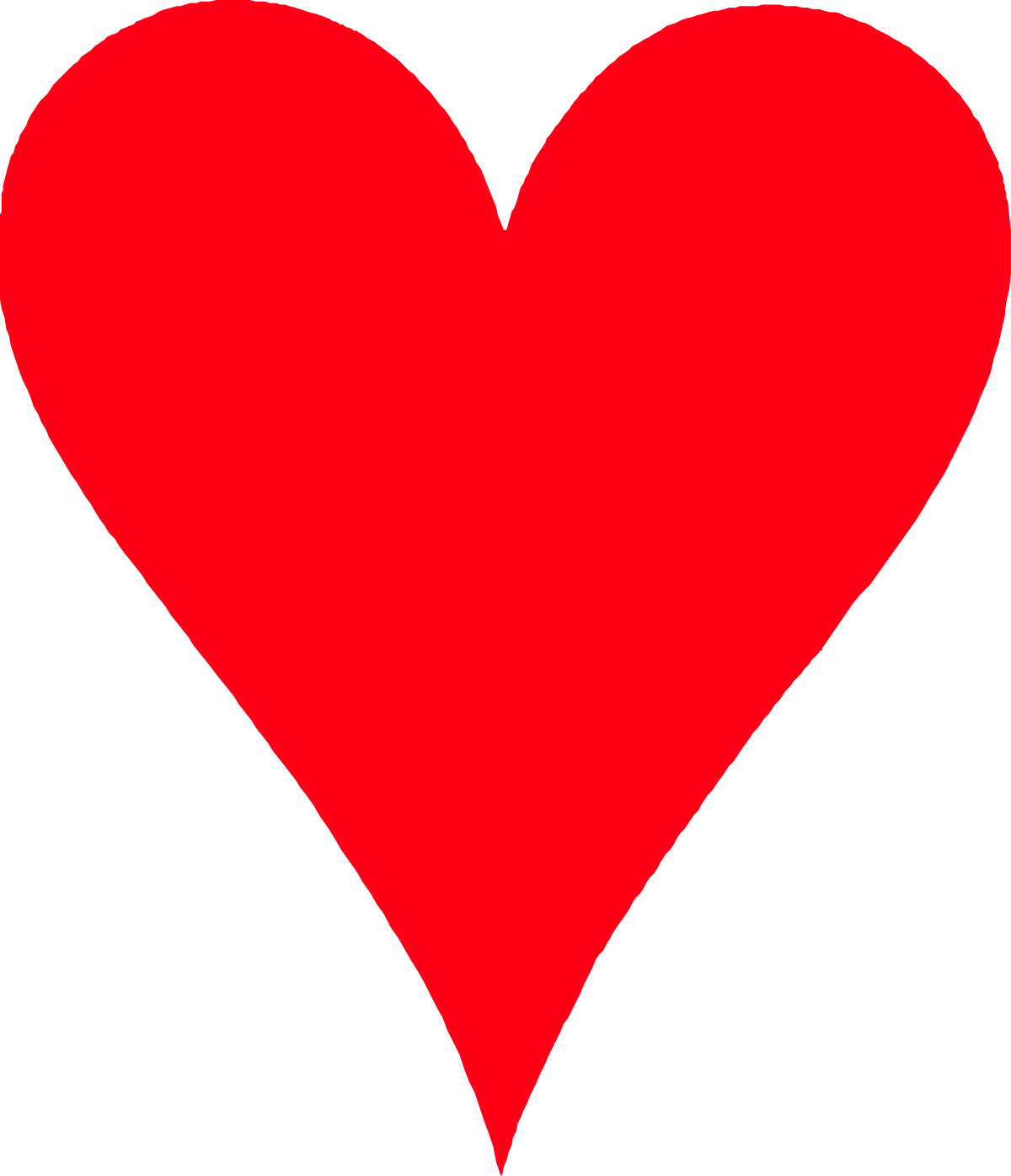 Red Heart on Black Background - Vibrant Clipart Design