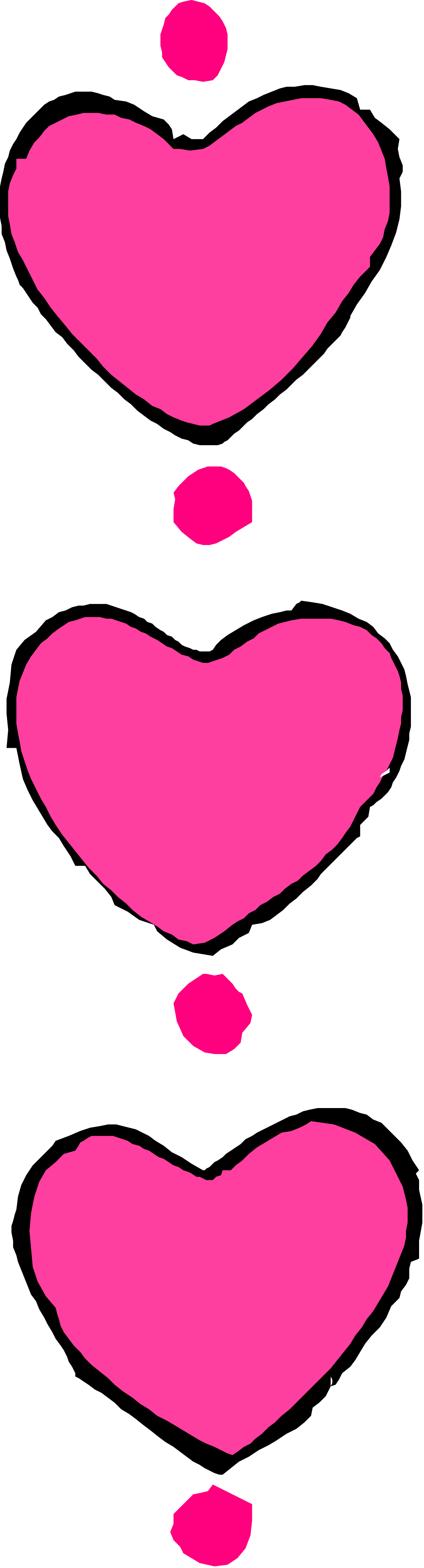 Pink Heart Shape on Black Background Clipart for Vibrant Designs