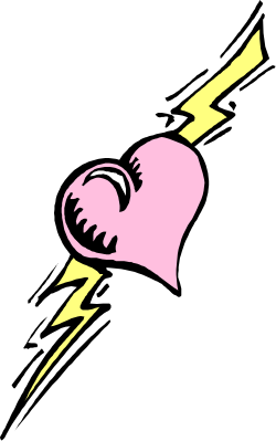 Pink and Yellow Lightning Bolt Clipart: Vibrant Energy Graphics
