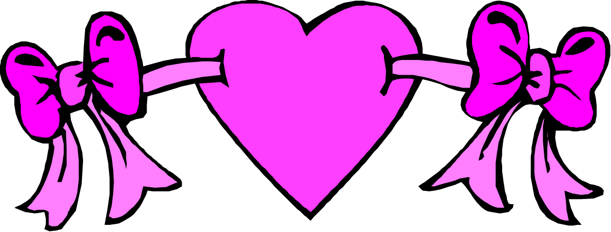 Girls with Bows and Hearts Clipart Collection