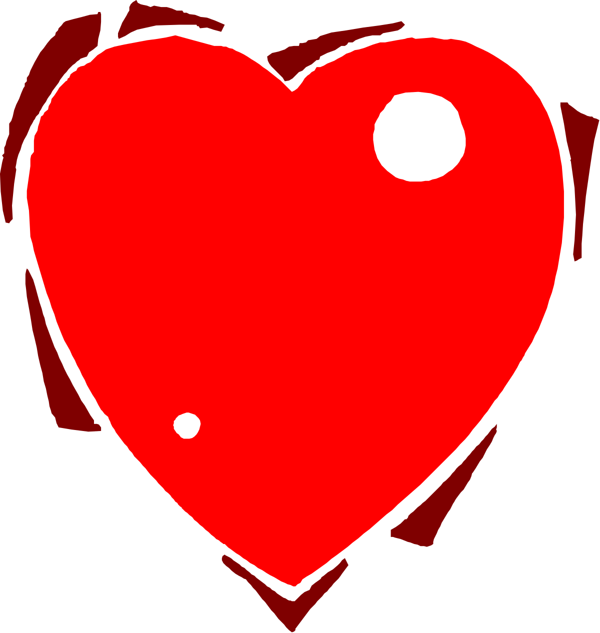 a red heart with a hole in the middle clip art png transparent Red Heart with Hole - Unique Clipart for Your Creative Projects