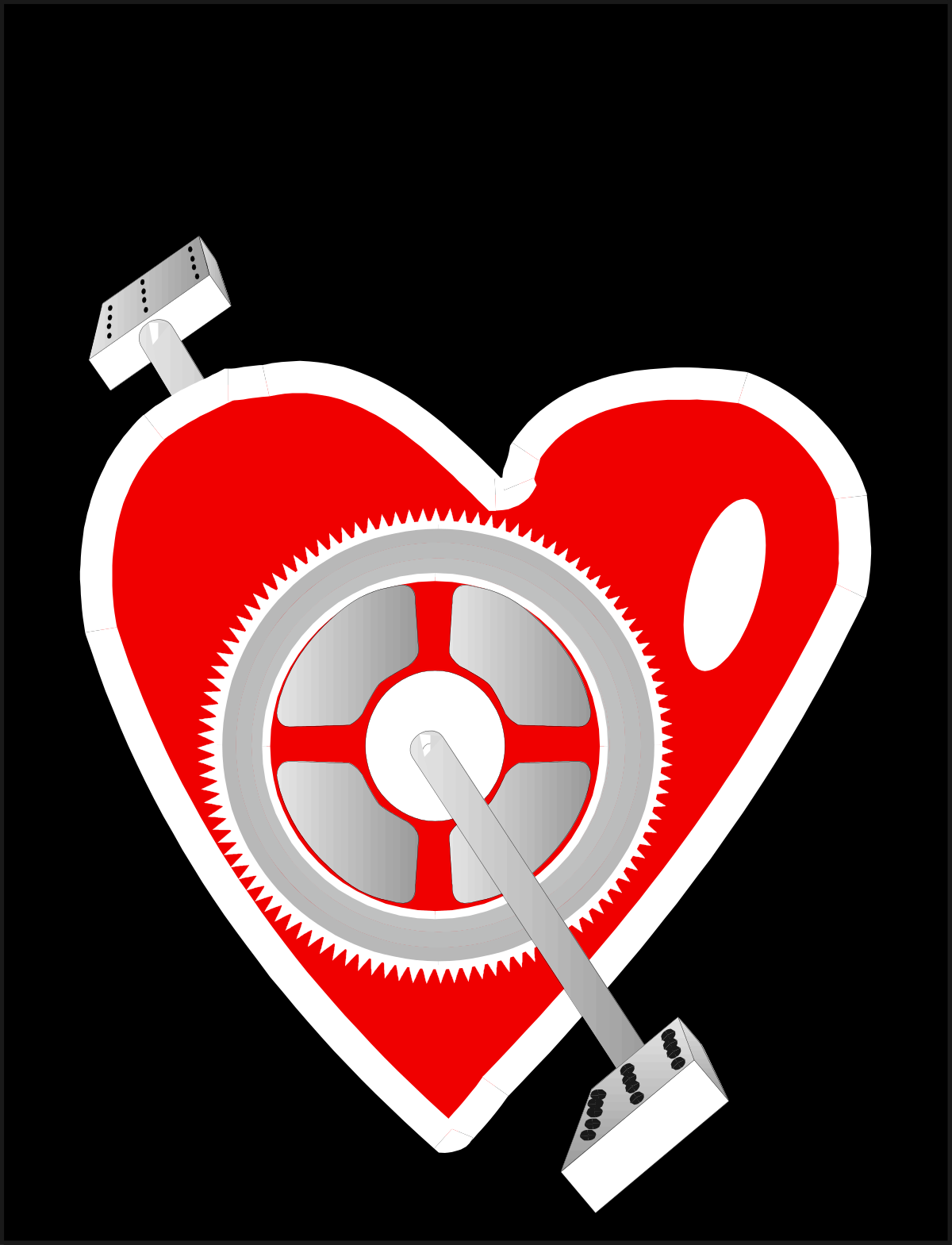 Heart with Saw Clipart - Unique and Creative Visual Elements