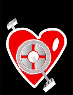 Heart with Saw Clipart - Unique and Creative Visual Elements