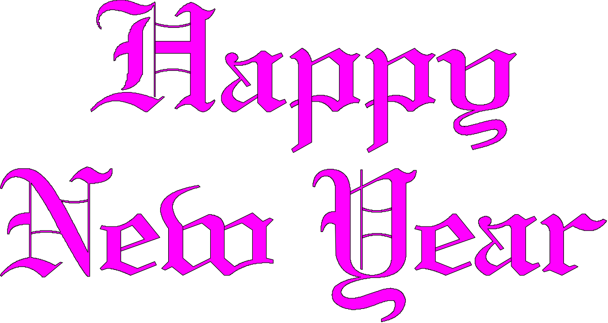New Year Celebration Clipart: Joyful Happy New Year Graphics