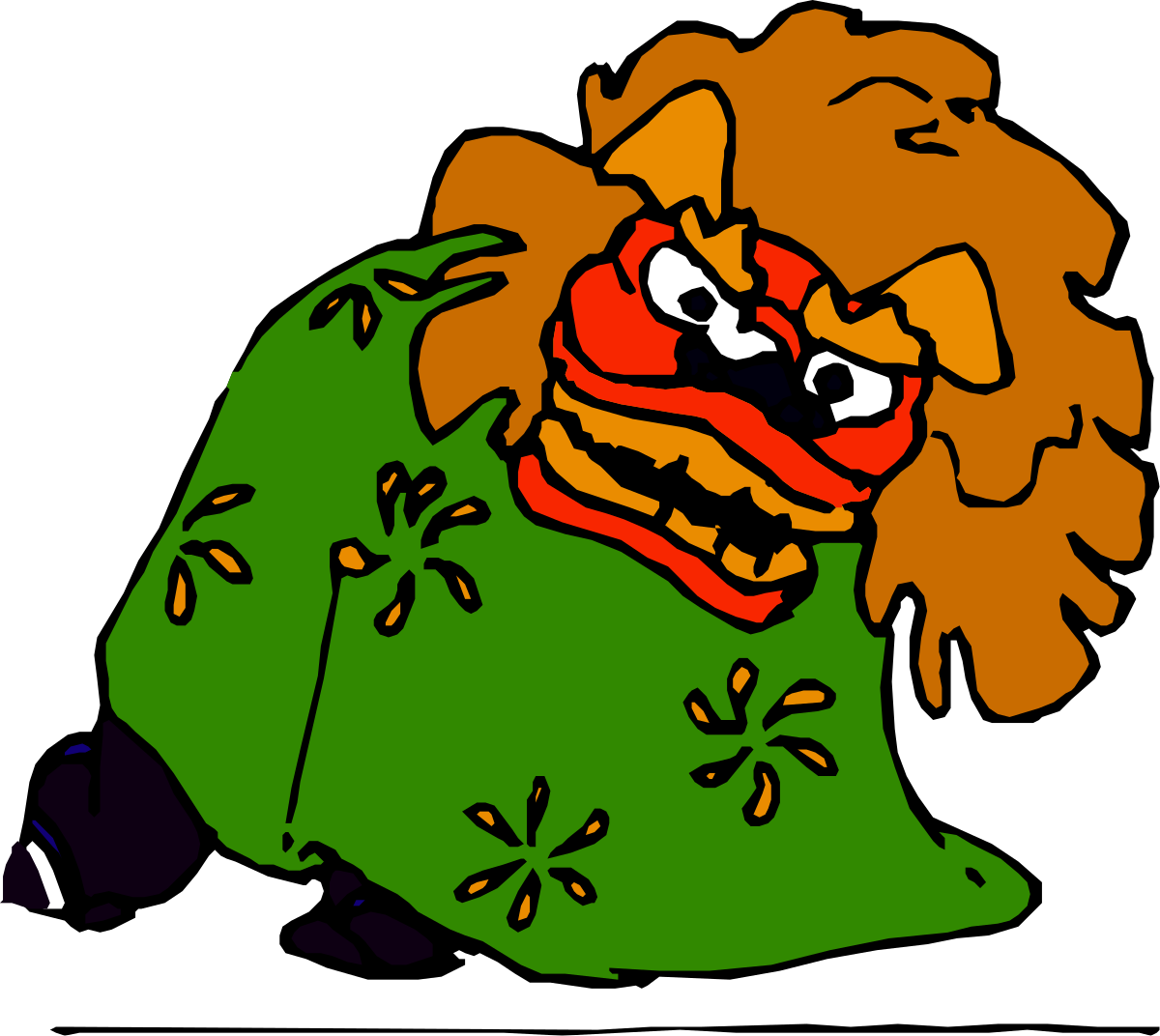 Cartoon Character Clipart: Green Shirt and Red Hat