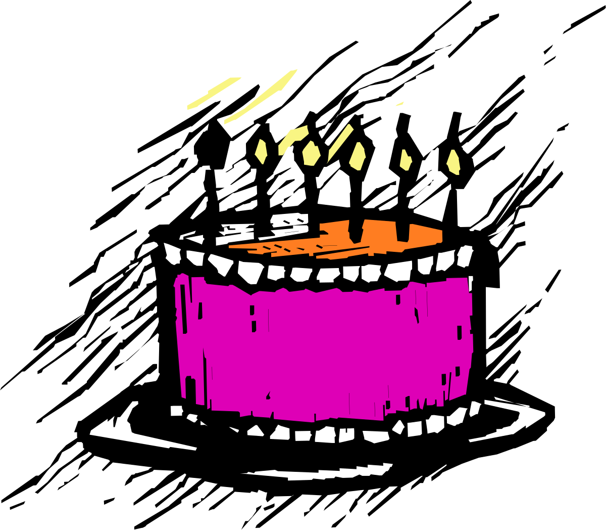 Cake with Candles Clipart - Celebrate Every Occasion