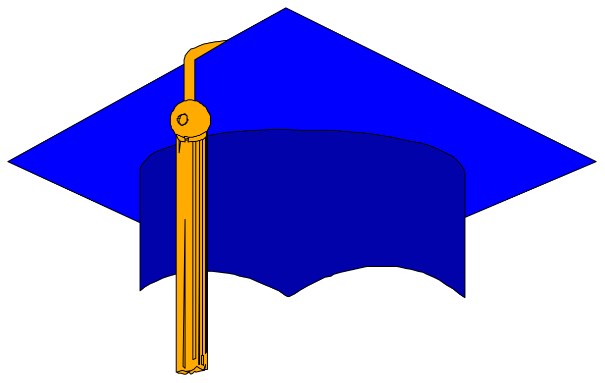 Blue Graduation Cap Clipart - Celebrate Success with Stylish Designs