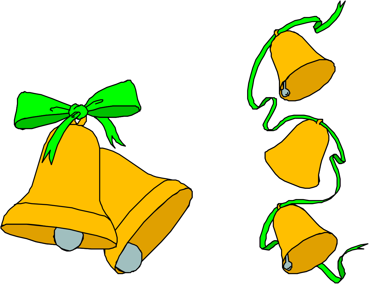a bell with a bow and bells clip art png transparent Bell Clipart with Bow and Jingle Bells - Perfect for Holiday Designs
