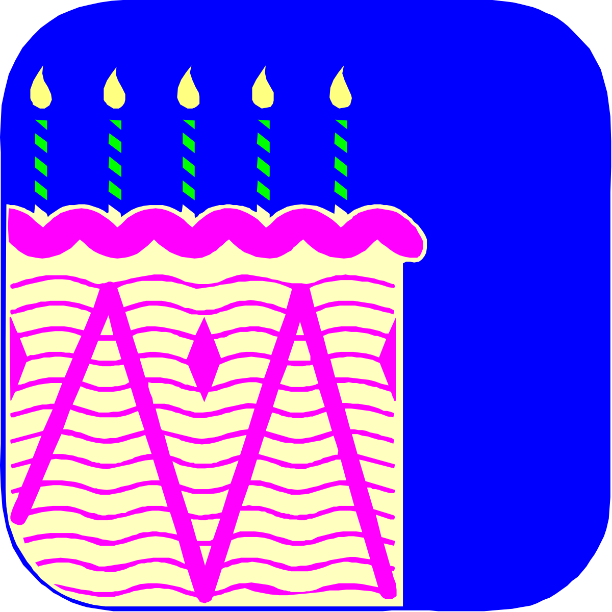 Birthday Cake with Candles Clipart - Festive Celebration Delight
