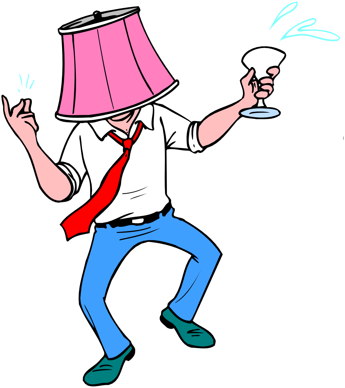 a man in a tie and a hat is throwing a paper clip art png transparent Man in Tie and Hat Throwing Paper Clipart: Dynamic Business Illustration