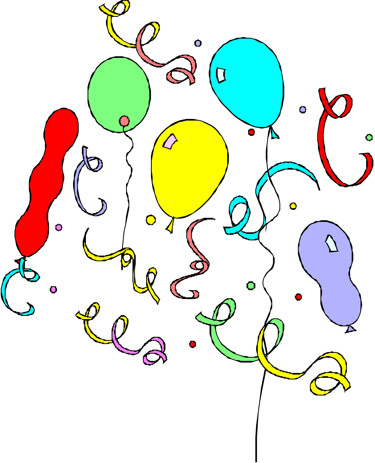 Balloons Clipart Collection: Colorful Celebrations Ready for Your Projects