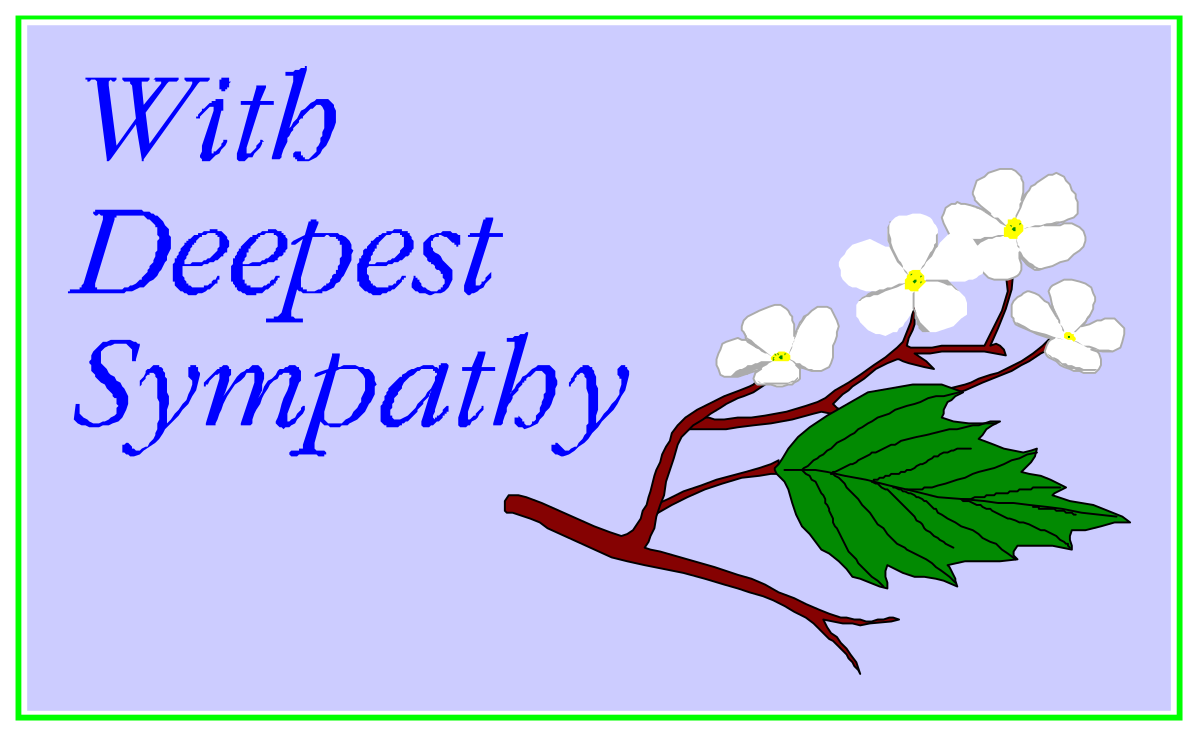a white flower with the words with deepest sympathy clip art png transparent White Flower Clipart with Deepest Sympathy Message