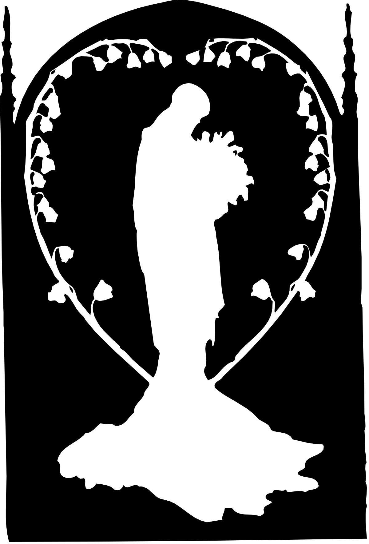 Heart-Shaped Silhouette of a Woman - Elegant Clipart for Various Uses