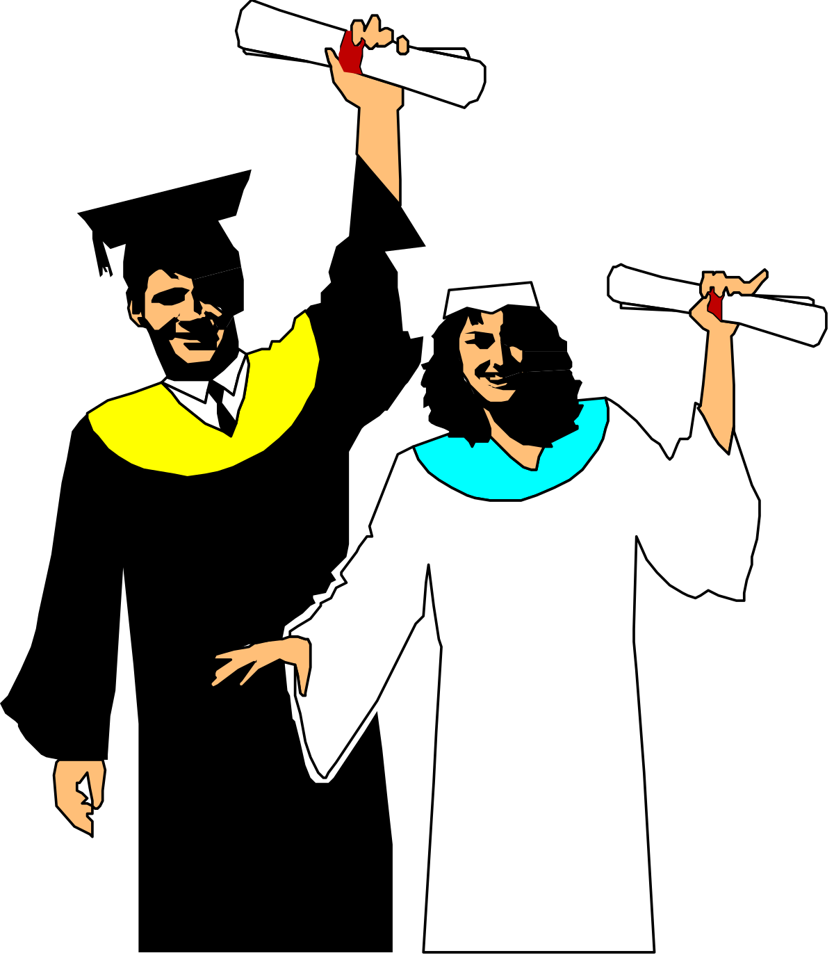 Graduates with Diplomas Clipart - Celebrate Achievement and Success
