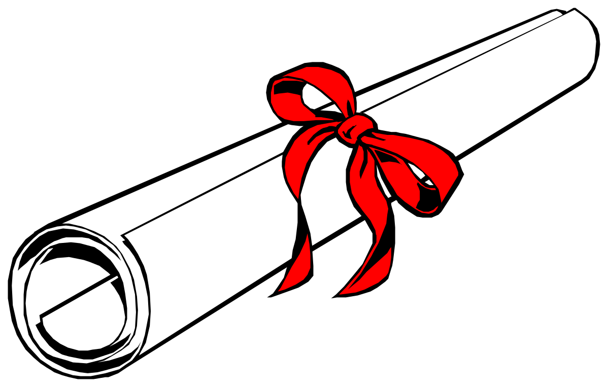 Diploma Clipart with Red Ribbon - Celebrate Achievements