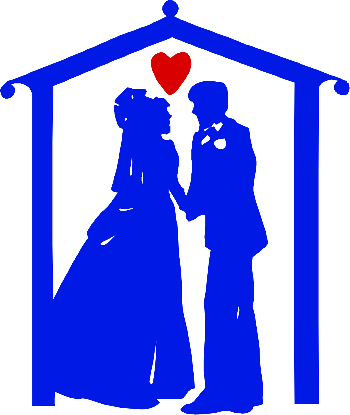 a silhouette of a couple in a gaze clip art png transparent Silhouette of a Couple Gazing - Romantic Clipart for Love Themes