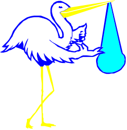 Blue and White Bird Clipart with Blue Beak - Perfect for Your Projects
