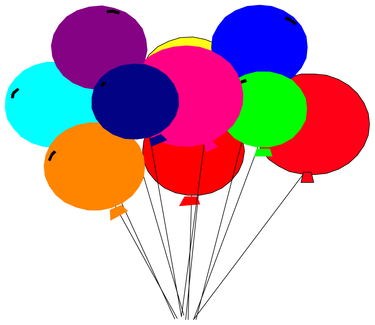 Vibrant Balloon Clipart Collection
