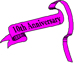 Pink Saxophone Clipart for 10th Anniversary Celebrations